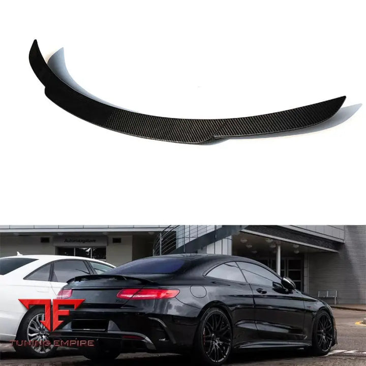 MERCEDES BENZ S CLASS C217 CARBON FIBER REAR WING SPOILER 2017 2020Y