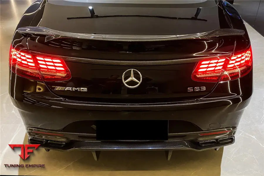 MERCEDES BENZ S CLASS C217 COUPE RT STYLE CARBON FIBER TRUNK SPOILER BSD