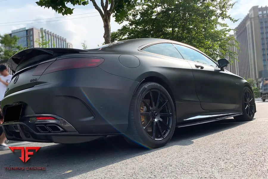 MERCEDES BENZ S CLASS C217 COUPE RT STYLE CARBON FIBER TRUNK SPOILER BSD