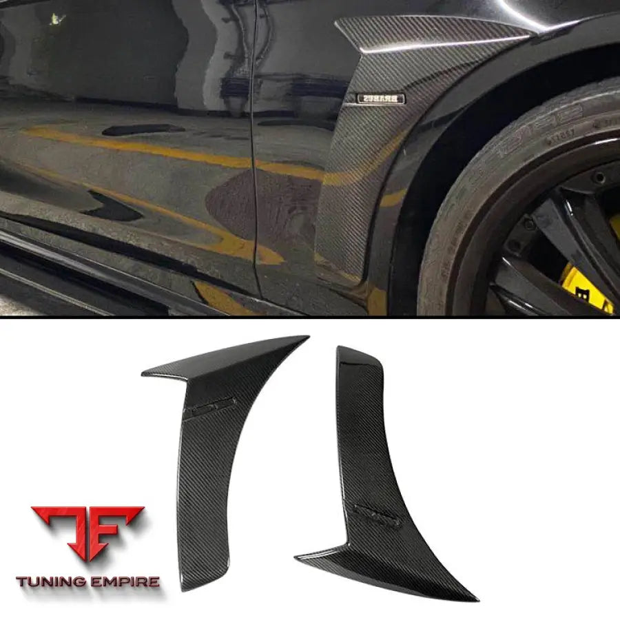 MERCEDES BENZ S CLASS W222 S63/S65 CARBON FIBER SIDE FENDER FIN TRIMS SPLITTER