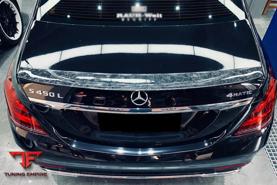 MERCEDES BENZ S CLASS W222 SEDAN S63 S65 AMG RT STYLE CARBON FIBER TRUNK SPOILER BSD