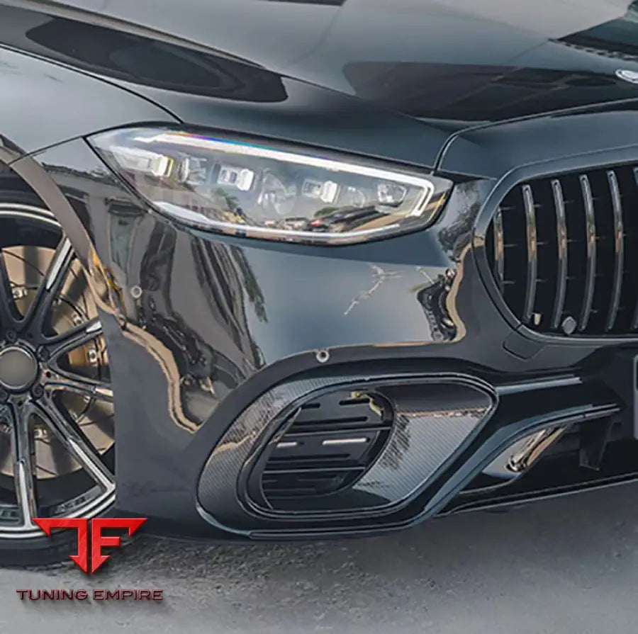 MERCEDES BENZ S CLASS W223 S63 CARBON FRONT BUMPER INTAKES COVER KIT