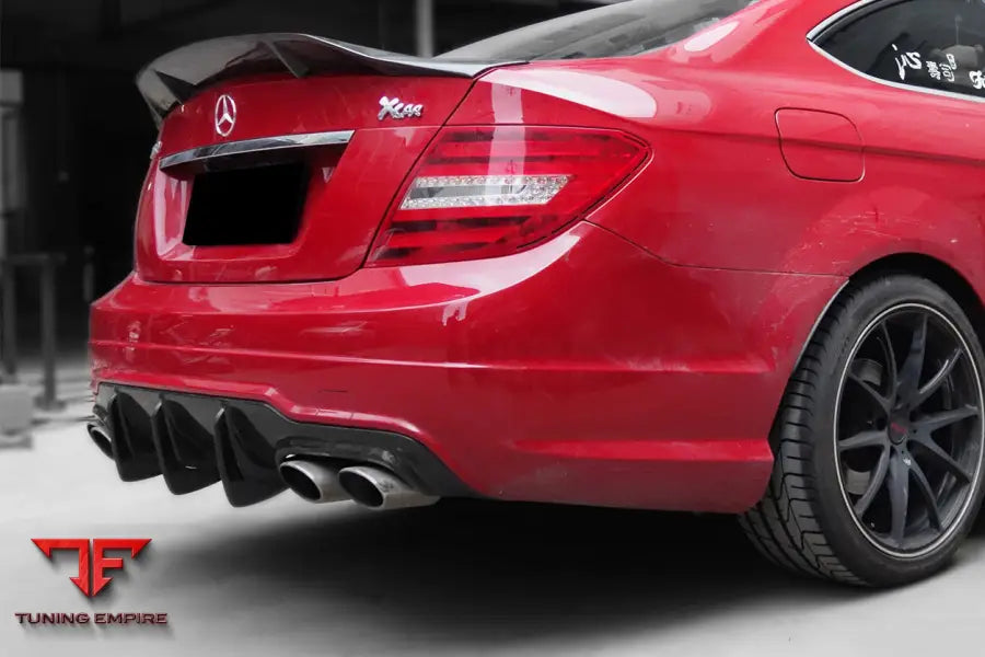MERCEDES BENZ W204 C CLASS & C63 AMG CARBON FIBER REAR LIP DIFFUSER BSD