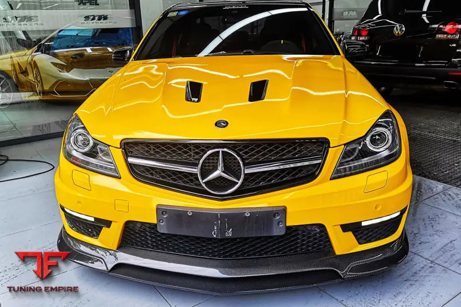 MERCEDES BENZ W204 C63 AMG RZ STYLE CARBON FIBER FRONT LIP BSD