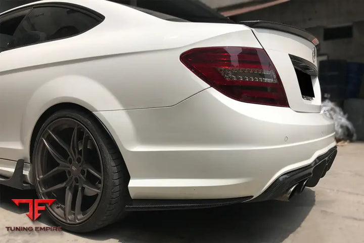 MERCEDES BENZ W204 C63 AMG RZS STYLE CARBON FIBER REAR BUMPER CAPS BSD