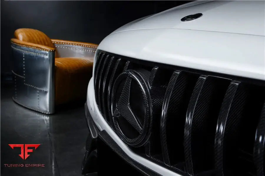 MERCEDES-BENZ W205 C63 & C63S AMG COUPE IMP CARBON FIBER GRILLE LOGO COVER BSD
