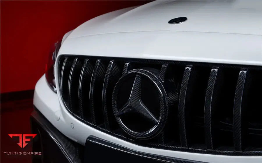 MERCEDES-BENZ W205 C63 & C63S AMG COUPE IMP CARBON FIBER GRILLE LOGO COVER BSD