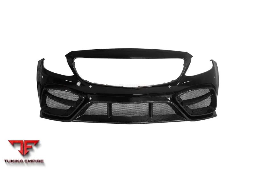 MERCEDES-BENZ W205 C63 & C63S AMG COUPE IMP PERFORMANCE PARTIAL CARBON FIBER FRONT BUMPER WITH CANARDS BSD
