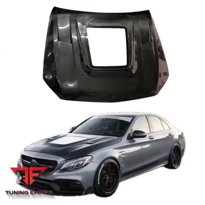 MERCEDES BENZ W205 C63 4 DOOR TRANSPARENT ENGINE HOOD