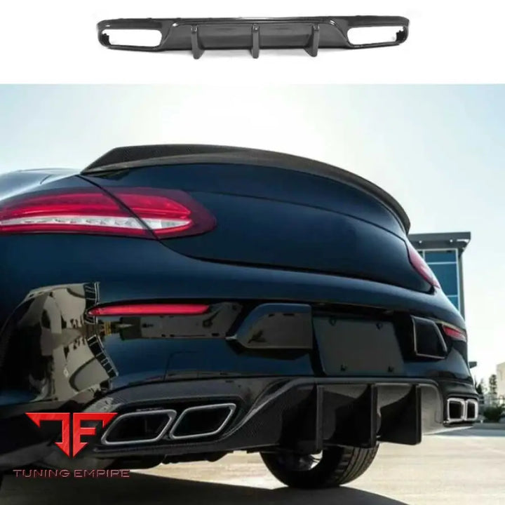 MERCEDES BENZ W205 C63 COUPE AM STYLE CARBON FIBER DIFFUSER