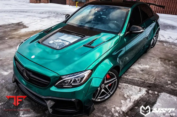 MERCEDES-BENZ W205 C63 & S AMG IMP PERFORMANCE PARTIAL CARBON FIBER HOOD BSD