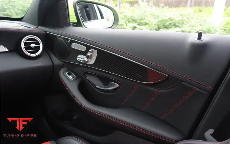 MERCEDES BENZ W205 C63S AMG SEDAN CARBON FIBER INTERIOR DOOR PANEL TRIM COVER STRIP BSD