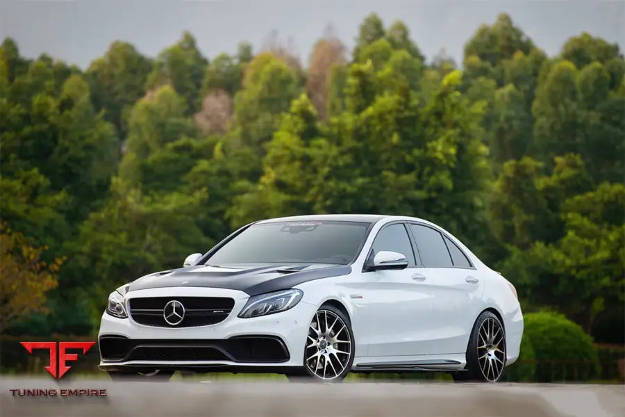 MERCEDES BENZ W205 C63S AMG SEDAN CARBON FIBER SIDE SKIRTS EXTENSION BSD