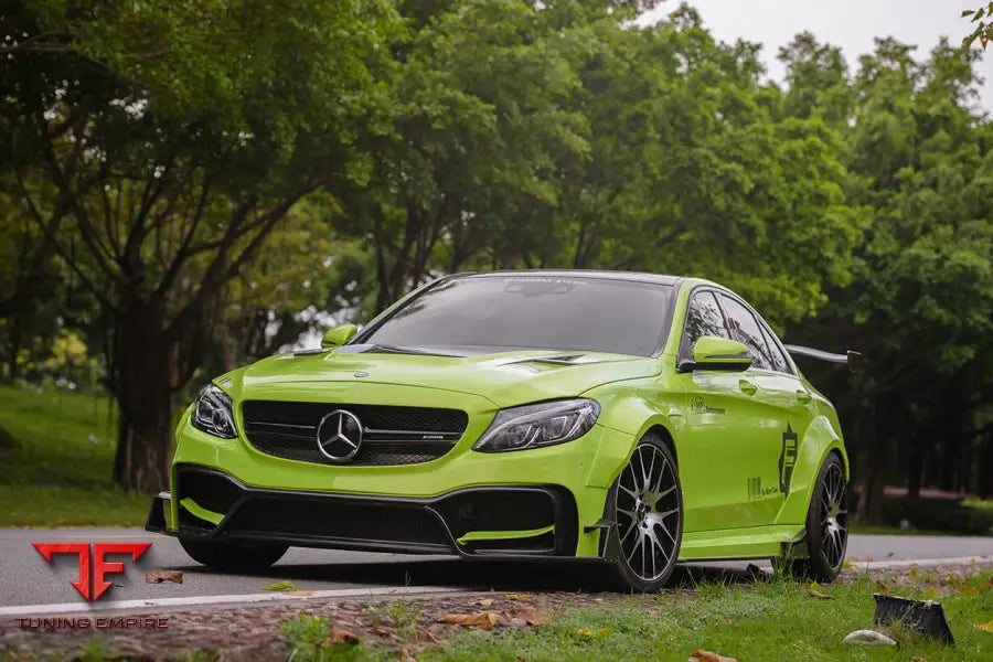 MERCEDES BENZ W205 C63S AMG SEDAN IMP PERFORMANCE PARTIAL CARBON FIBER FRONT BUMPER BSD