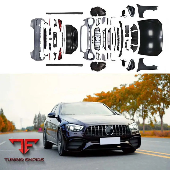MERCEDES BENZ W213 E63 UPGRADE FACELIFT BODY KIT HOOD BUMPER LIGHT