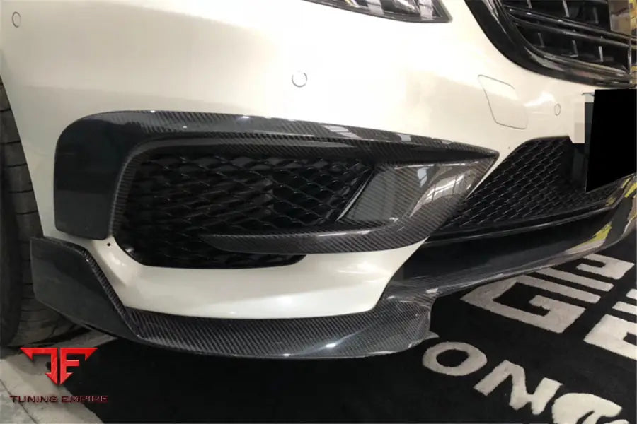 MERCEDES BENZ W222.1 S63 AMG BRS STYLE CARBON FIBER FRONT BUMPER AIR VENTS BSD