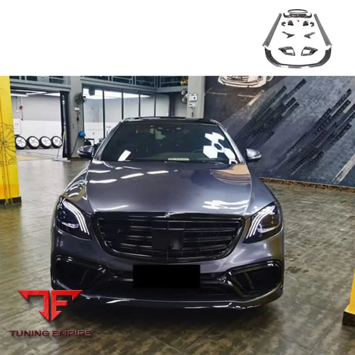 MERCEDES-BENZ W222 CARBON FIBER BODY KIT FRONT LIP DIFFUSER SPOILER