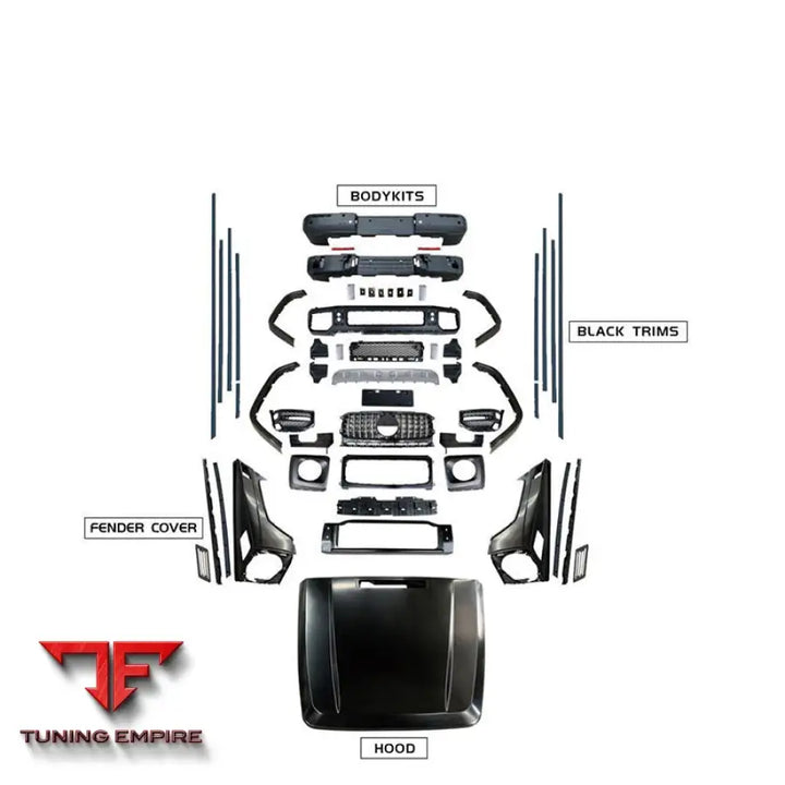 MERCEDES BENZ W463 W464 G500 G550 G400D TO W463A G63 KIT HOOD CAR BUMPER LIGHT