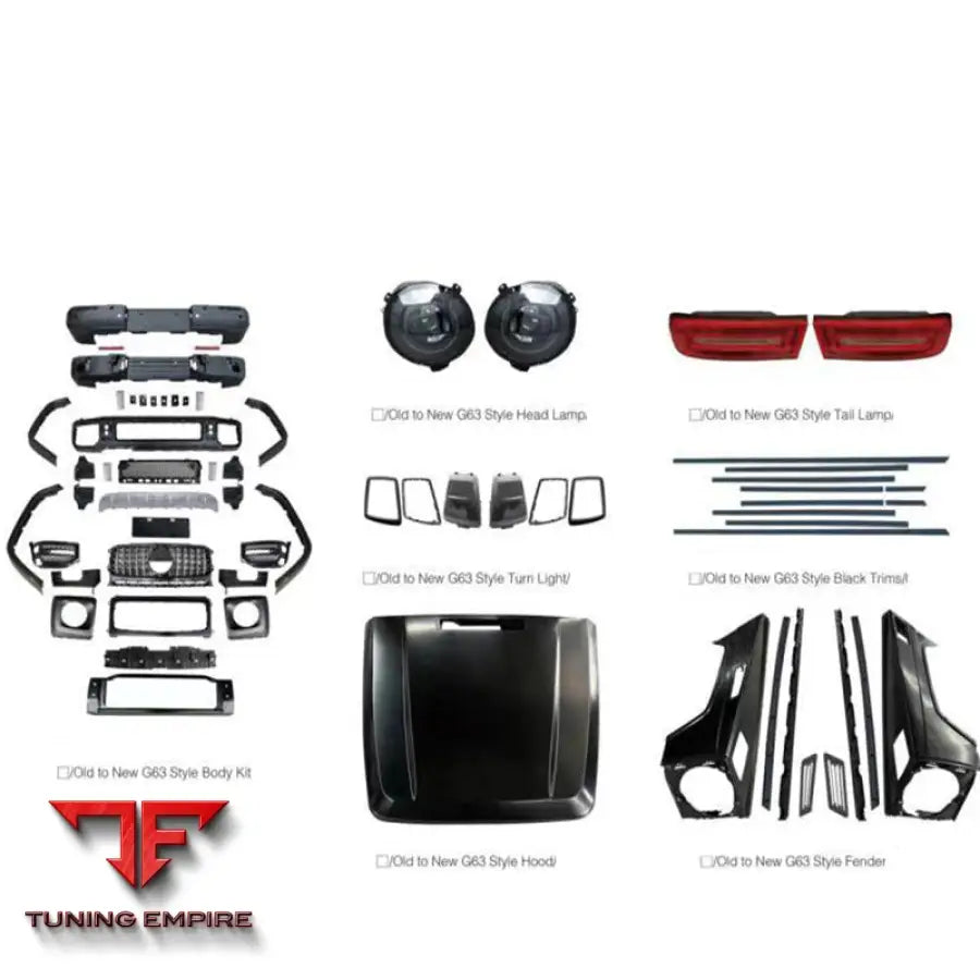 MERCEDES BENZ W463 W464 G500 G550 G400D TO W463A G63 KIT HOOD CAR BUMPER LIGHT