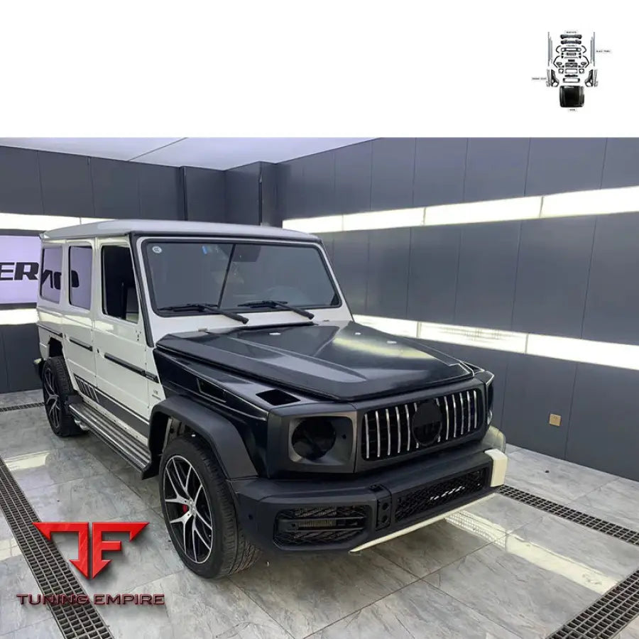 MERCEDES BENZ W463 W464 G500 G550 G400D TO W463A G63 KIT HOOD CAR BUMPER LIGHT