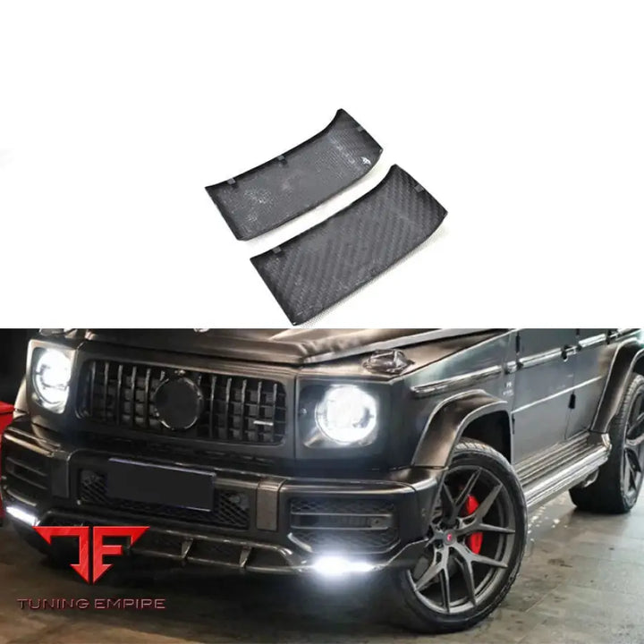 MERCEDES BENZ W463A W464 G63 G500 CARBON FIBER FRONT BUMPER COVER TRIMS