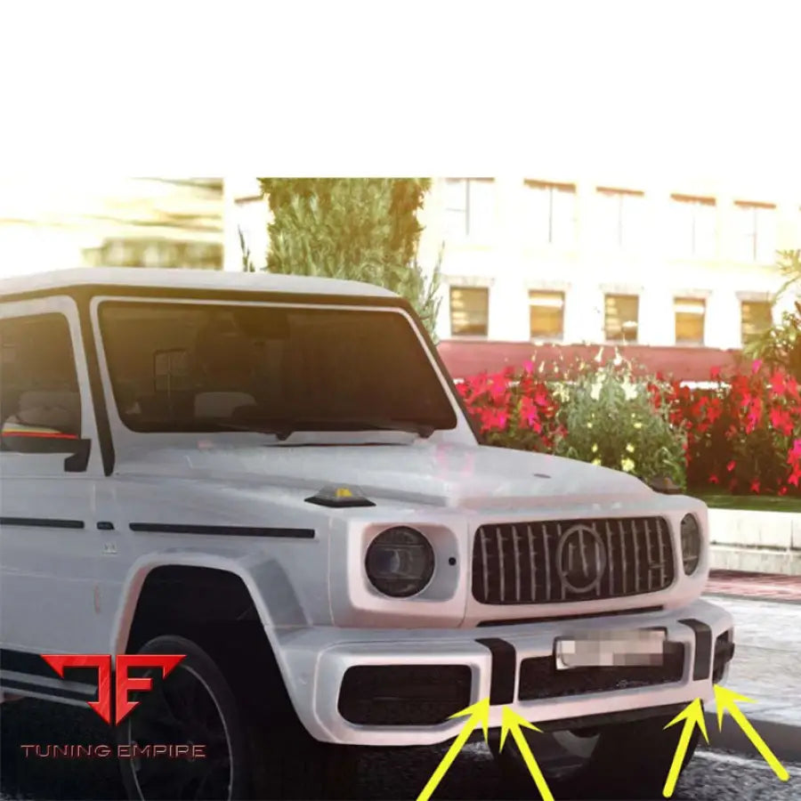 MERCEDES BENZ W463A W464 G63 G500 CARBON FIBER FRONT BUMPER COVER TRIMS