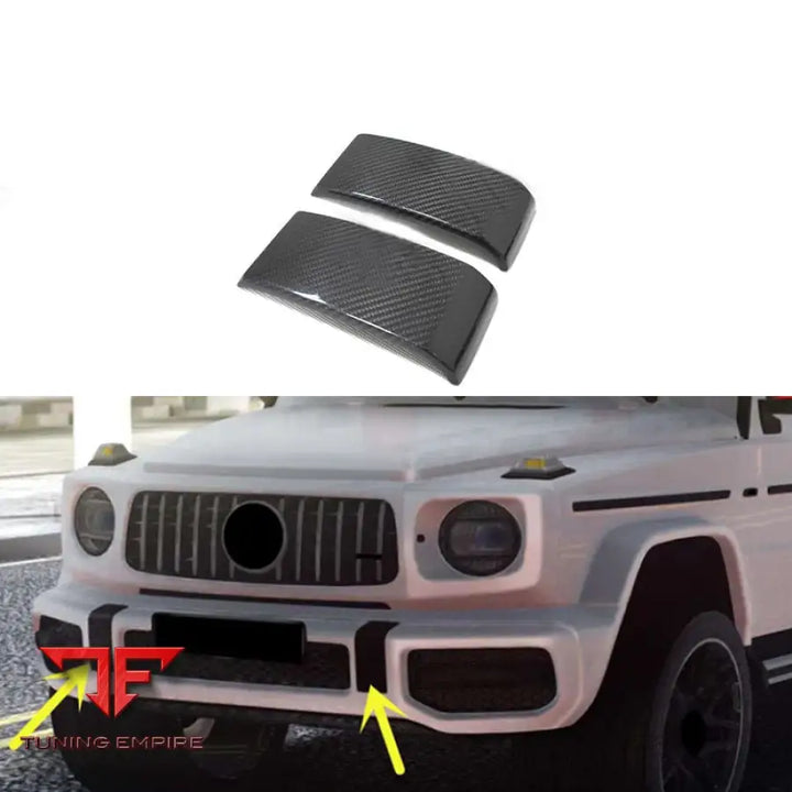 MERCEDES BENZ W463A W464 G63 G500 CARBON FIBER FRONT BUMPER COVER TRIMS