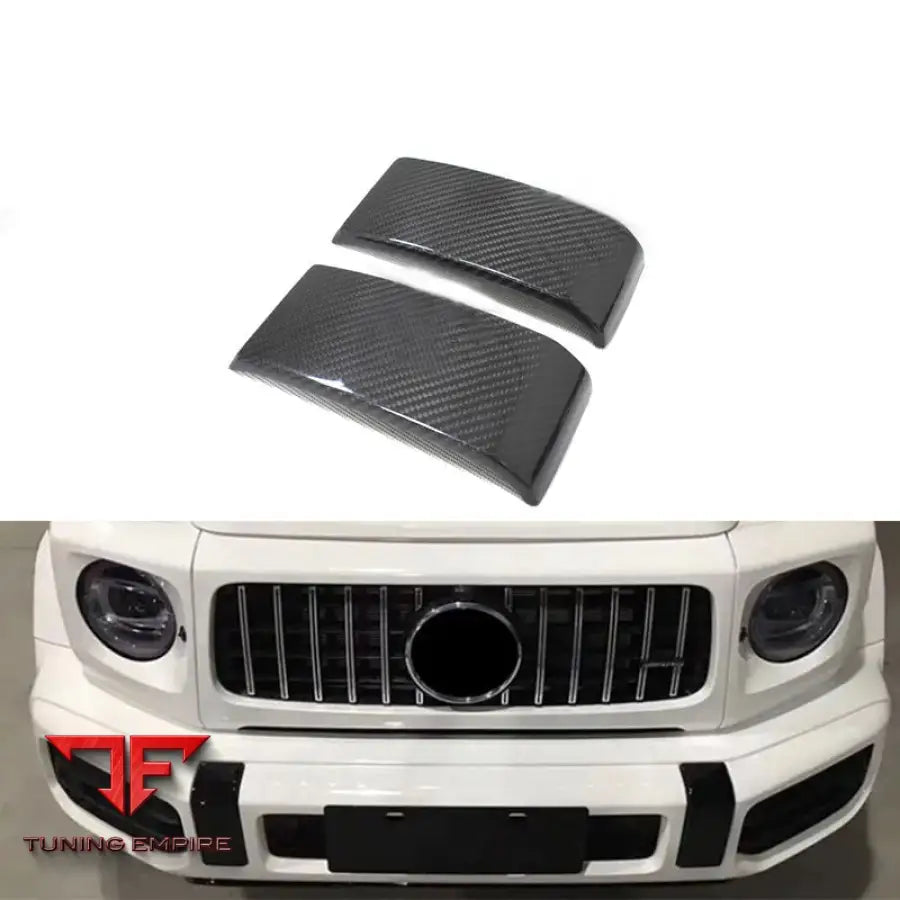 MERCEDES BENZ W463A W464 G63 G500 CARBON FIBER FRONT BUMPER COVER TRIMS