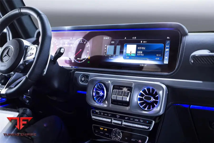 MERCEDES BENZ W464 G550 G63 AMG G-CLASS DRY CARBON FIBER SCREEN SURROUND PANEL REPLACEMENT BSD