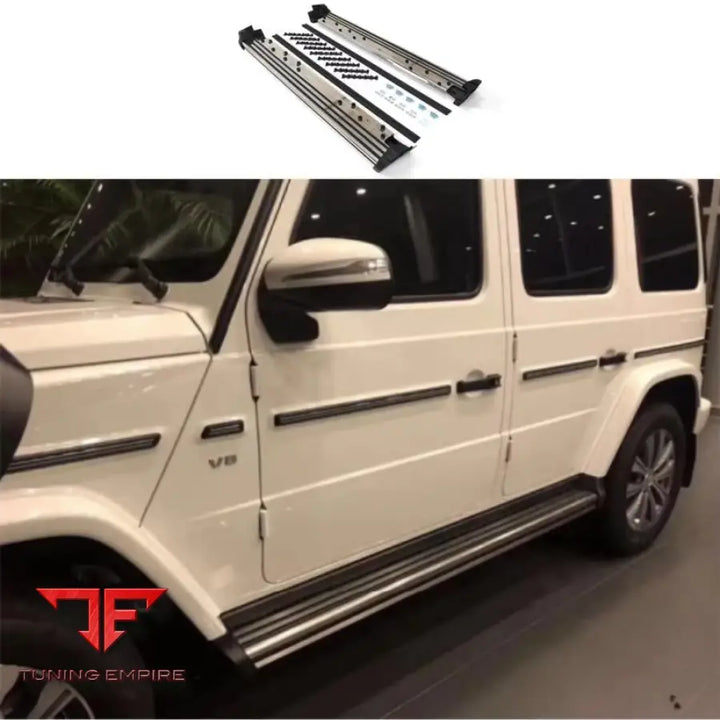 MERCEDES BENZ W464 W463A G500 G550 G63 G350D STAINLESS STEEL SIDE RUNNING BOARD