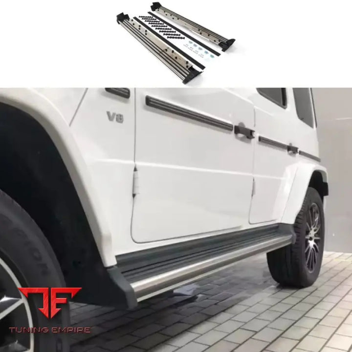 MERCEDES BENZ W464 W463A G500 G550 G63 G350D STAINLESS STEEL SIDE RUNNING BOARD