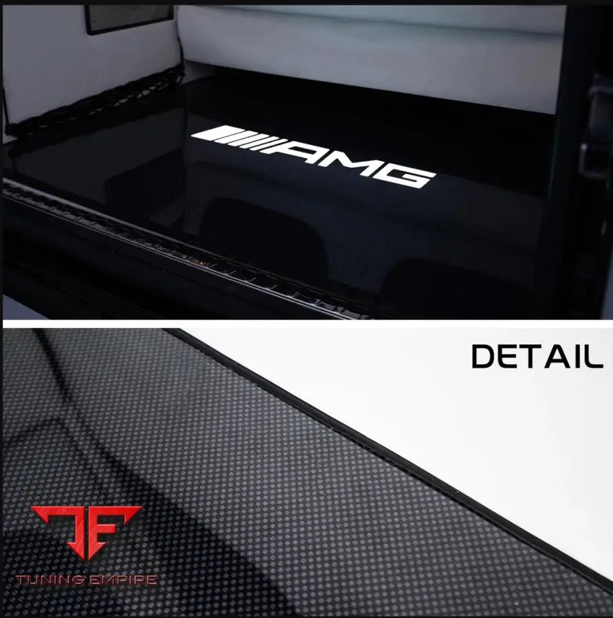 MERCEDES G-CLASS W464 CARBON FIBER REAR TRUNK COVER WITH ILLUMINATED LOGO