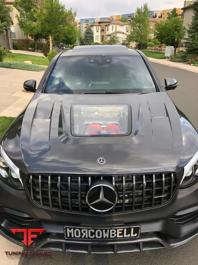 MERCEDES GLC AMG 63 COUPE / SUV CARBON HOOD WITH GLASS X253/C253