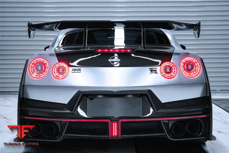 NISSAN GTR R35 CBA/DBA/EBA 2024-NISMO STYLE PART CARBON FIBER REAR BUMPER WITH BLACK LIGHT BSD