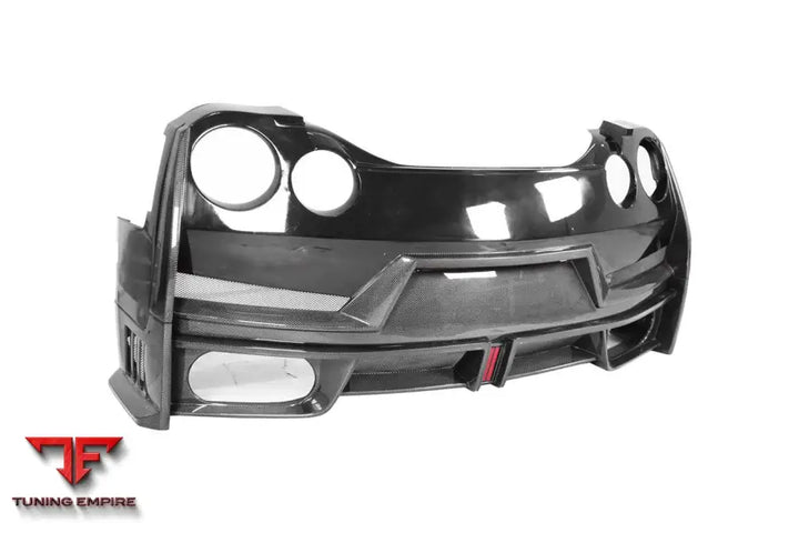 NISSAN GTR R35 CBA/DBA/EBA 2024-NISMO STYLE PART CARBON FIBER REAR BUMPER WITH BLACK LIGHT BSD