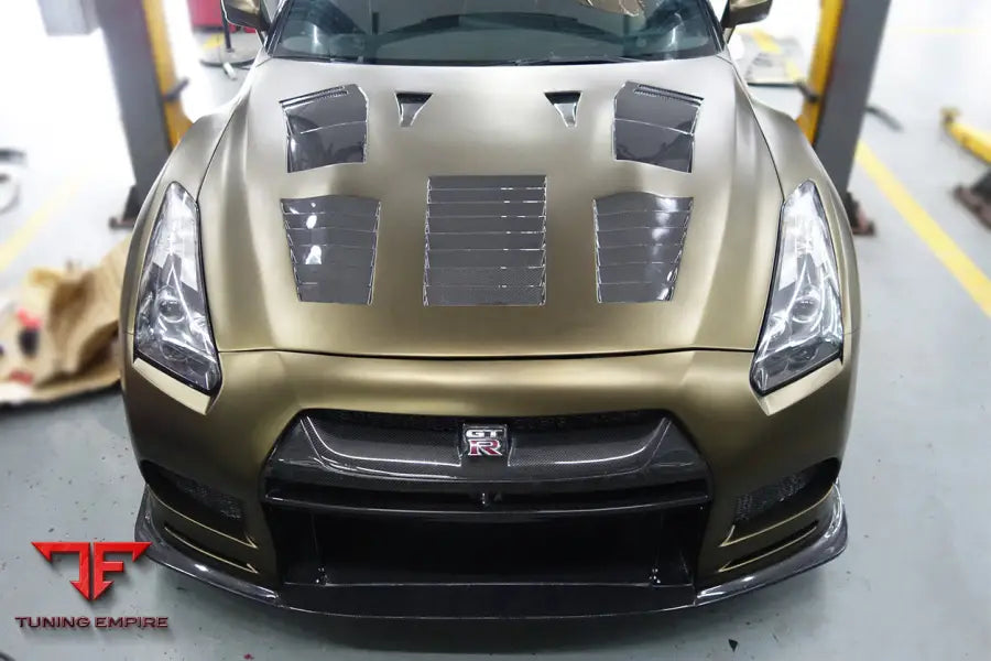 NISSAN GTR R35 CBA & DBA TP-2 STYLE CARBON FIBER HOOD BSD