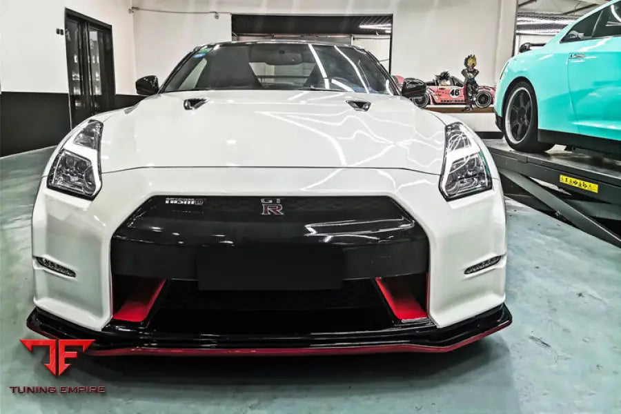 NISSAN GTR R35 CBA DBA VER15 NSM STYLE PARTIAL CARBON FIBER FRONT BUMPER BSD