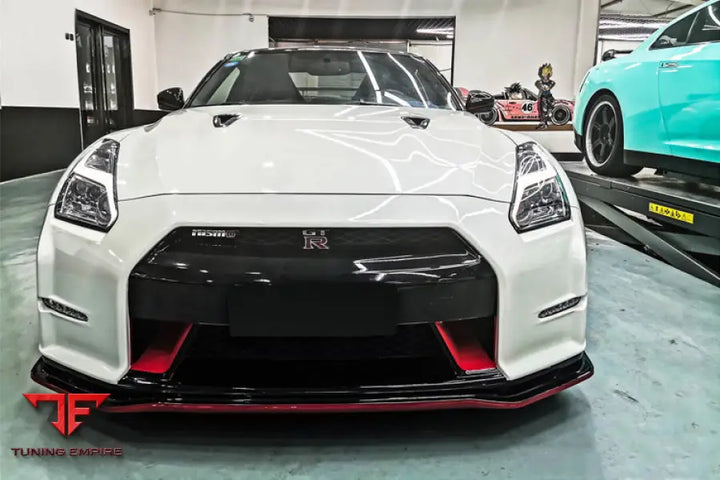NISSAN GTR R35 CBA DBA VER15 NSM STYLE PARTIAL CARBON FIBER FRONT BUMPER BSD