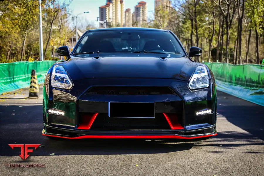 NISSAN GTR R35 CBA DBA VER15 NSM STYLE PARTIAL CARBON FIBER FRONT BUMPER BSD