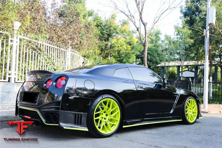 NISSAN GTR R35 DBA & EBA BKSS STYLE CARBON FIBER REAR DIFFUSER CANARDS BSD