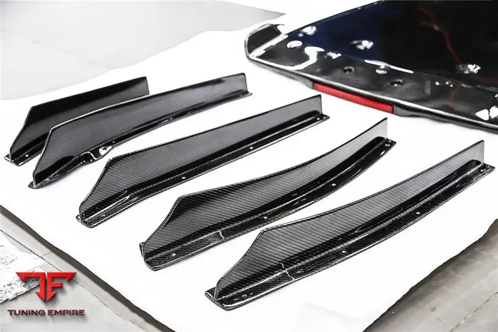 NISSAN GTR R35 DBA & EBA BKSS STYLE CARBON FIBER REAR DIFFUSER CANARDS BSD