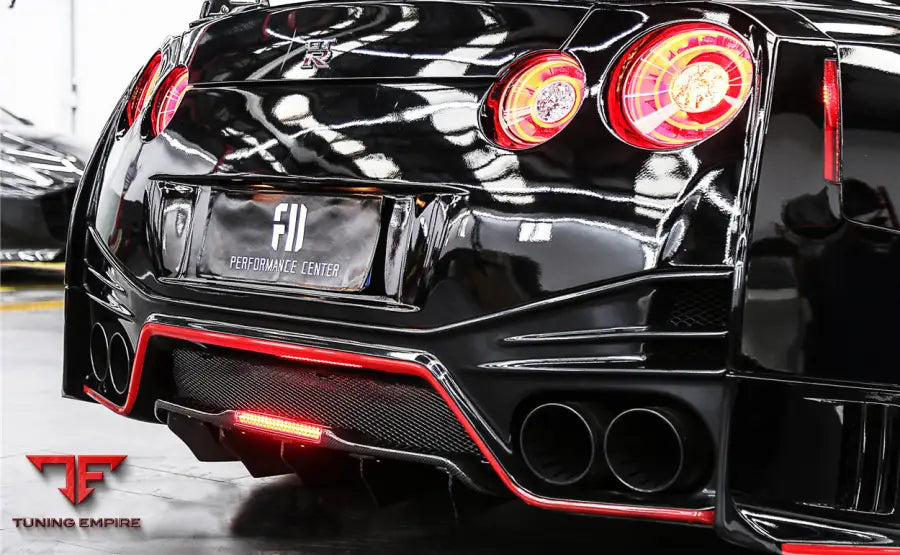 NISSAN GTR R35 DBA & EBA BKSS STYLE CARBON FIBER REAR DIFFUSER CANARDS BSD