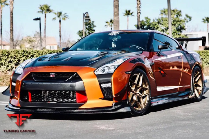 NISSAN GTR R35 EBA BKSS STYLE CARBON FIBER FRONT LIP BSD