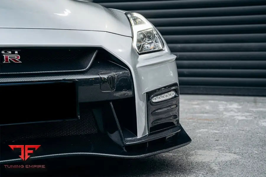 NISSAN GTR R35 EBA NSM STYLE PARTIAL CARBON FIBER FRONT BUMPER BSD