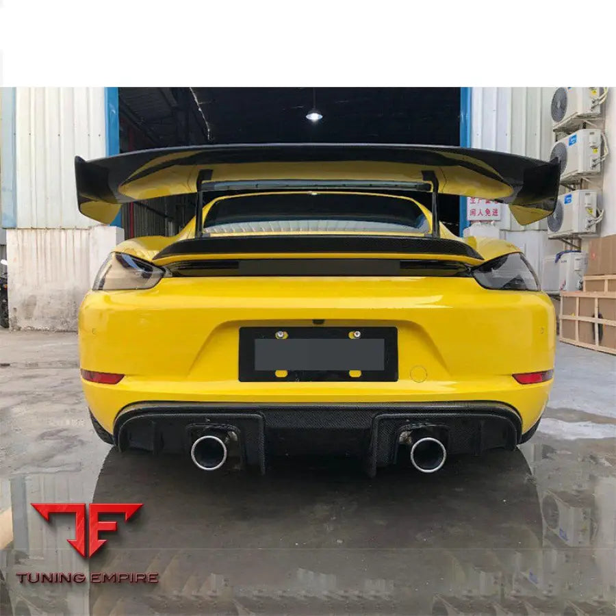 PORSCHE 718 982 CAYMAN GT4 REAR BUMPER DIFFUSER & LIP SPOILER