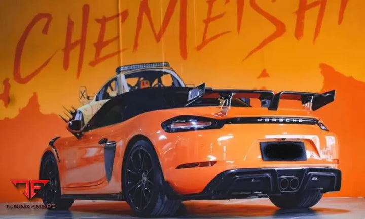 PORSCHE 718 BOXSTER CARBON FIBER REAR SPOILER 2016Y