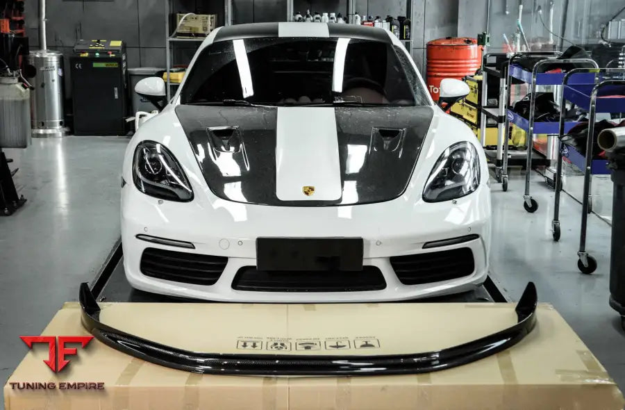 PORSCHE 718 CAYMAN & BOXSTER BKSS STYLE CARBON FIBER FRONT LIP BSD