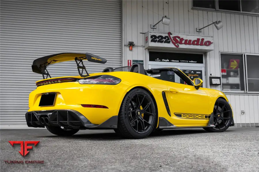 PORSCHE 718 CAYMAN & BOXSTER STUTTMATE CARBON FIBER REAR DIFFUSER BSD