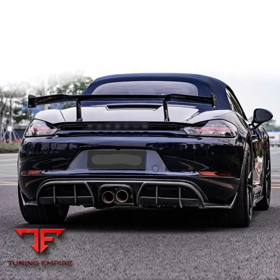 PORSCHE 718 CAYMAN BOXTER 2016 + FORZA DRY CARBON REAR BUMPER CANARDS