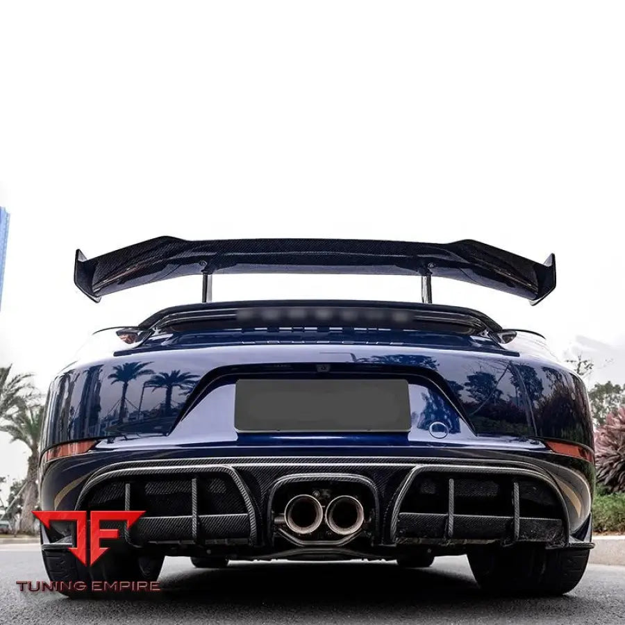 PORSCHE 718 CAYMAN BOXTER 2016 + FORZA DRY CARBON REAR BUMPER CANARDS
